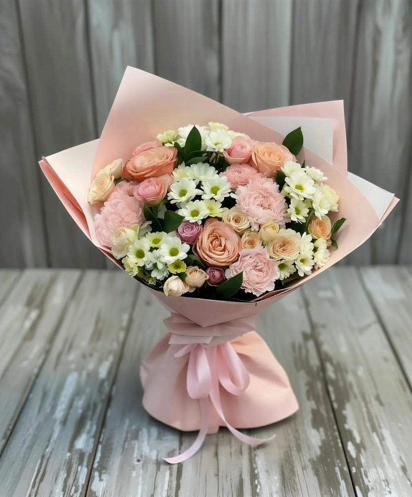 Букет цветов из: Гвоздики, Розы и Хризантемы в Николаевске-на-Амуре