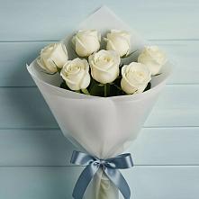 Букет 7 Белых роз Эдлесс Лав #REPLACE_PRED# Николаевске-на-Амуре