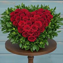 Цветочная композиция из Розы в виде сердца в Николаевске-на-Амуре