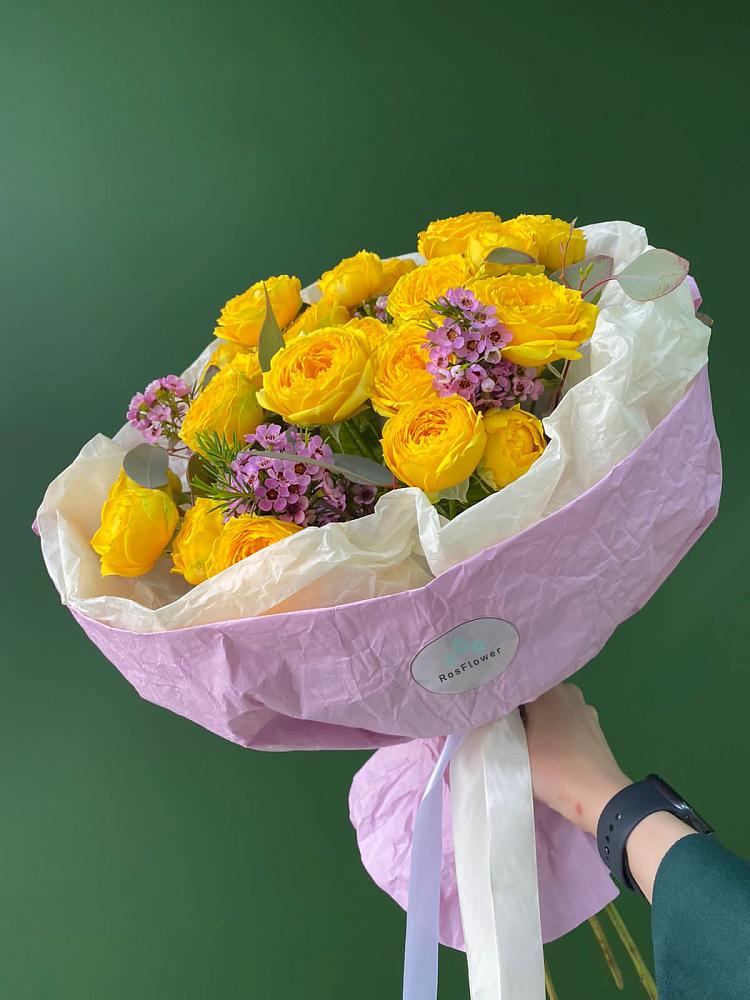 Кустовые желтые розы в Николаевске-на-Амуре Букет Кустовые желтые розы в Николаевске-на-Амуре