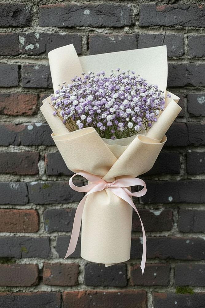 Букет цветов из: Гипсофила в Николаевске-на-Амуре