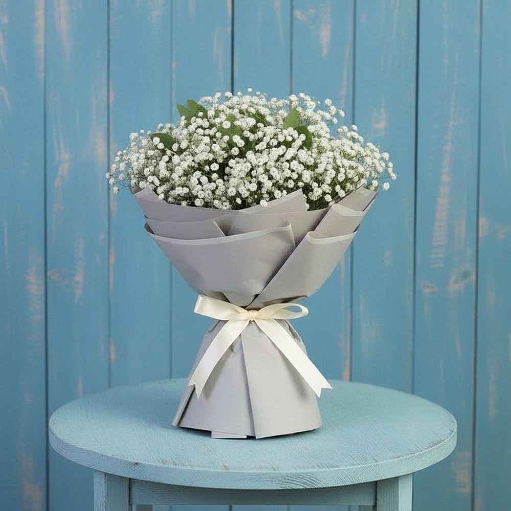 Букет цветов из: Гипсофила в Николаевске-на-Амуре