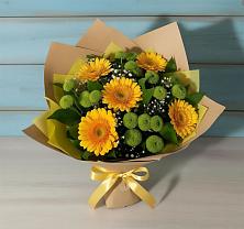 Букет цветов из:  Герберы и Хризантемы в Николаевске-на-Амуре