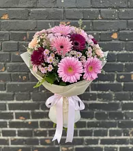 Букет цветов из:  Герберы и Хризантемы в Николаевске-на-Амуре