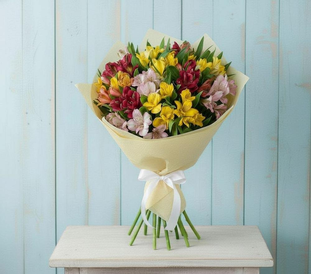 Букет цветов из: Альстромерии в Николаевске-на-Амуре