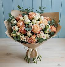 Букет цветов из:  Альстромерии и Розы #REPLACE_PRED# Николаевске-на-Амуре